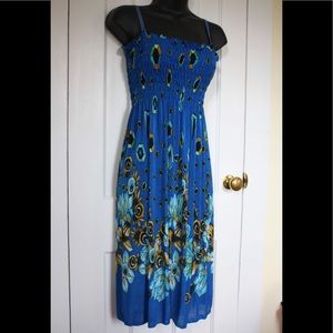 • Sun Style NYC • Blue Floral Diamond Dress